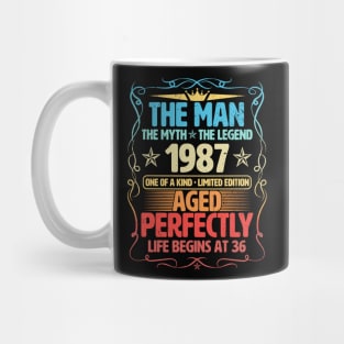 The Man 1987 Aged Perfectly Life Begins At 36th Birthday Mug